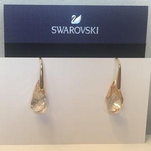 Swarovski energic gold drop earrings NWT